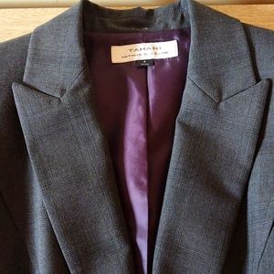 Tahari Gray plaid suiting Pantsuit, size 6